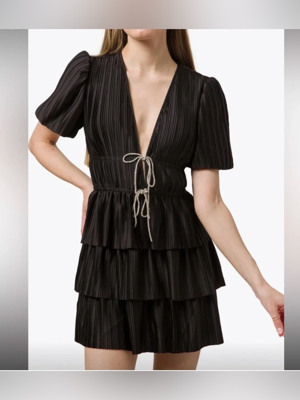 WAYF Thinking of You Mini Dress in Black (L)